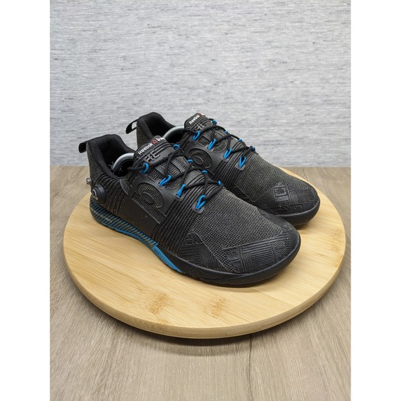 Reebok Crossfit Training Shoes Kevlar Pump Technology Black‎ Blue Size 7 - Picture 1 of 11